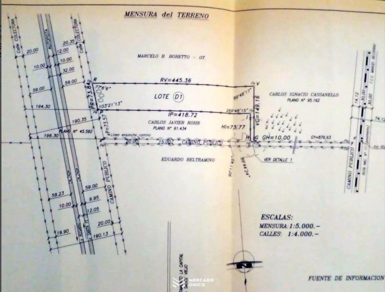 ALQUILER CAMPO 3,5 HECTAREAS, CALLE ESPAÑA ZONA AEROPUERTO, SAUCE VIEJO